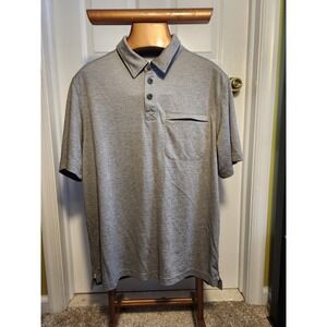 Mens Duluth Trading Gray Relaxed Fit Short Sleeve Polo Shirt Size M